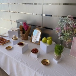 a table with food